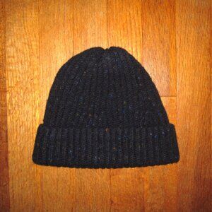 INIS MEÁIN Ribbed Merino Wool and Cashmere Beanie